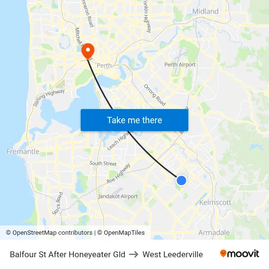 Balfour St After Honeyeater Gld to West Leederville map