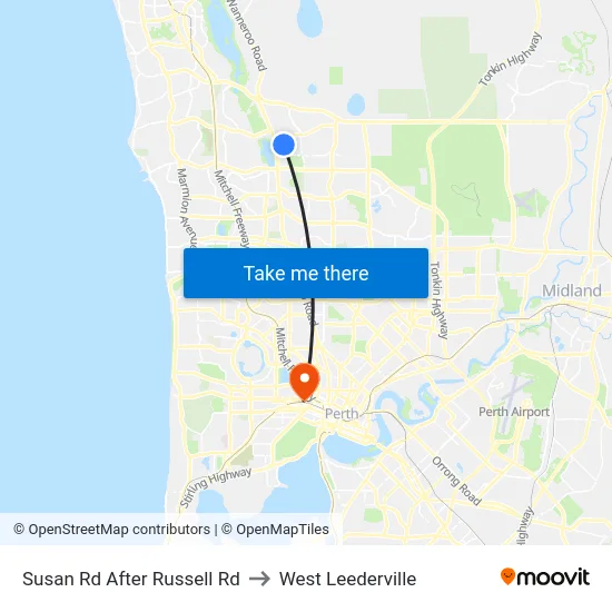 Susan Rd After Russell Rd to West Leederville map