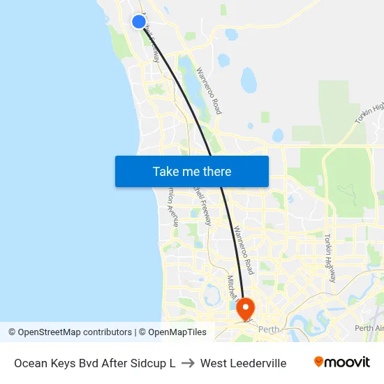 Ocean Keys Bvd After Sidcup L to West Leederville map