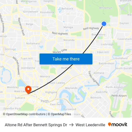 Altone Rd After Bennett Springs Dr to West Leederville map