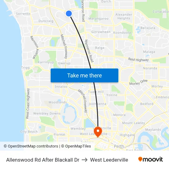 Allenswood Rd After Blackall Dr to West Leederville map