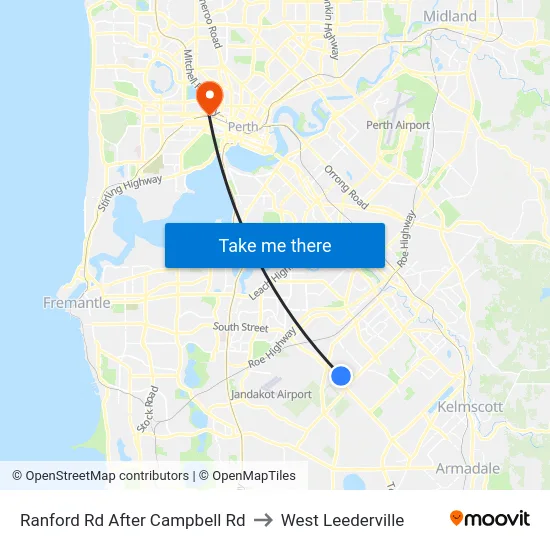 Ranford Rd After Campbell Rd to West Leederville map