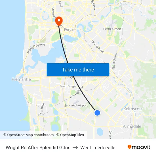 Wright Rd After Splendid Gdns to West Leederville map