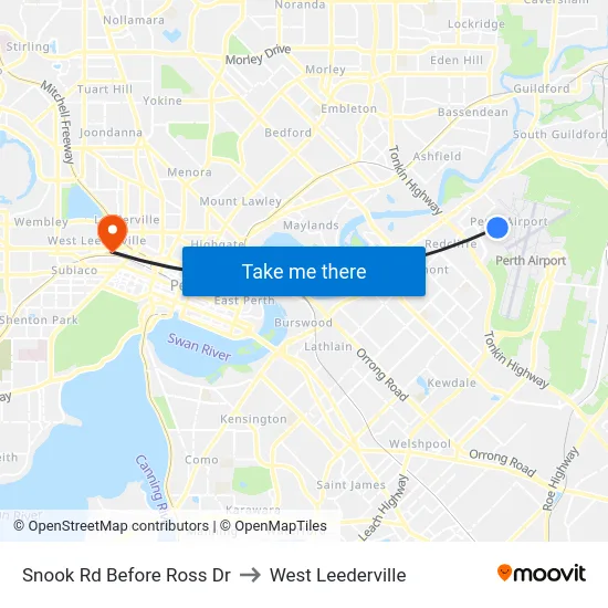 Snook Rd Before Ross Dr to West Leederville map
