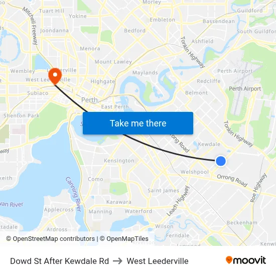 Dowd St After Kewdale Rd to West Leederville map