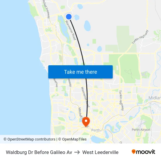 Waldburg Dr Before Galileo Av to West Leederville map