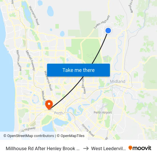Millhouse Rd After Henley Brook Av to West Leederville map