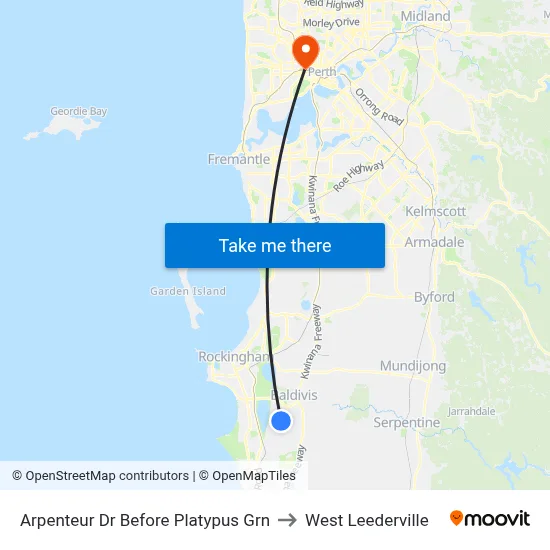 Arpenteur Dr Before Platypus Grn to West Leederville map