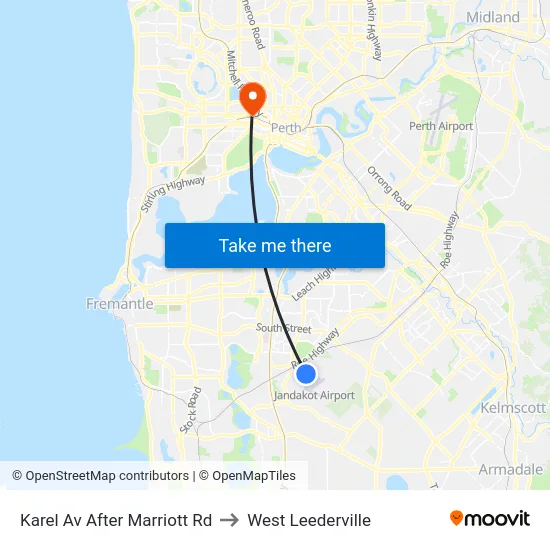 Karel Av After Marriott Rd to West Leederville map