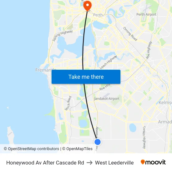 Honeywood Av After Cascade Rd to West Leederville map