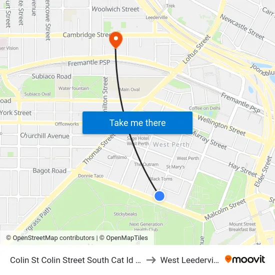 Colin St Colin Street South Cat Id 43 to West Leederville map
