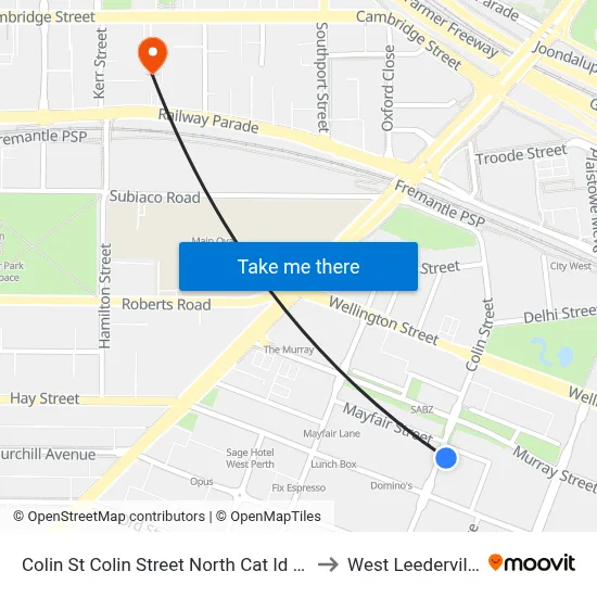 Colin St Colin Street North Cat Id 42 to West Leederville map
