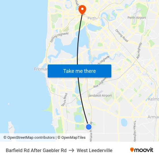 Barfield Rd After Gaebler Rd to West Leederville map