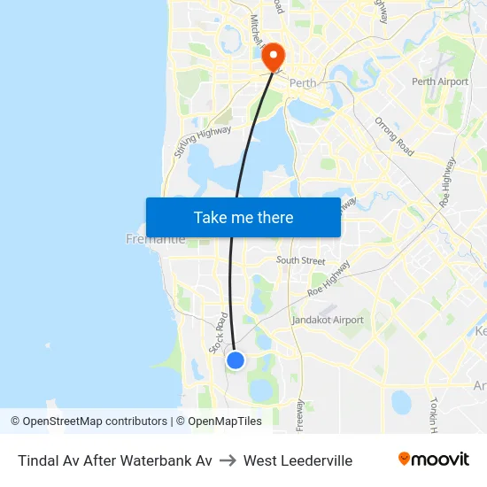 Tindal Av After Waterbank Av to West Leederville map