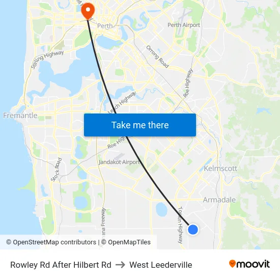 Rowley Rd After Hilbert Rd to West Leederville map