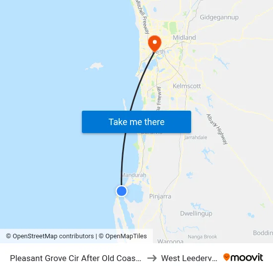 Pleasant Grove Cir After Old Coast Rd to West Leederville map