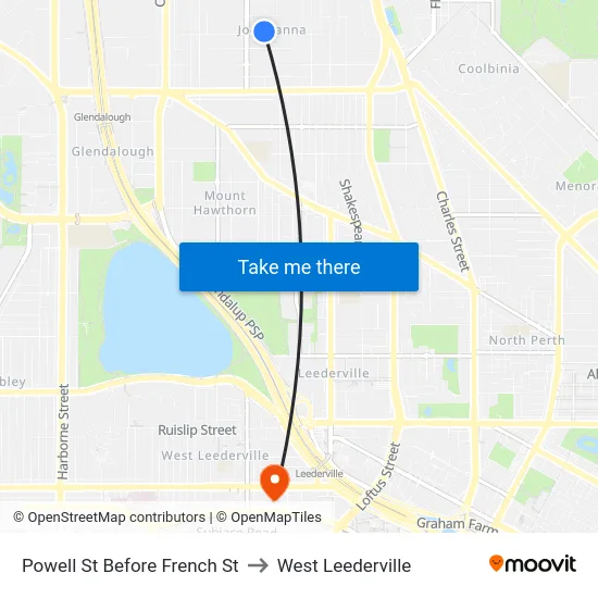 Powell St Before French St to West Leederville map