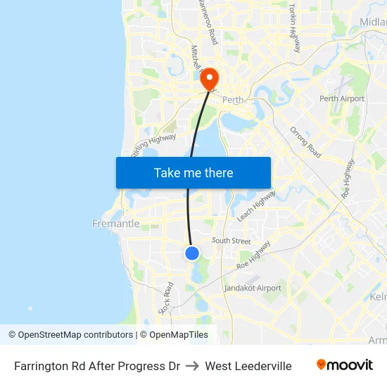 Farrington Rd After Progress  Dr to West Leederville map