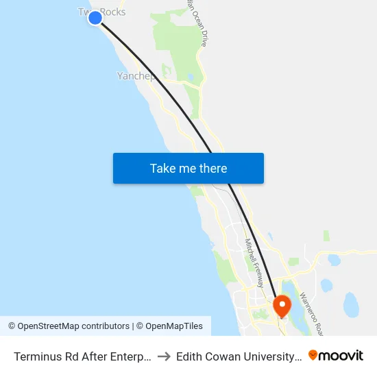 Terminus Rd After Enterprise Av to Edith Cowan University (ECU) map