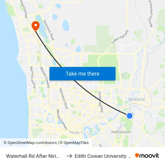 Waterhall Rd After Nirimba Cl to Edith Cowan University (ECU) map