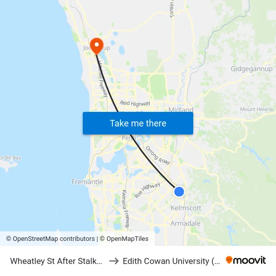 Wheatley St After Stalker Rd to Edith Cowan University (ECU) map