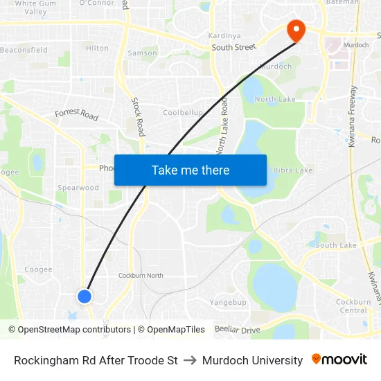 Rockingham Rd After Troode St to Murdoch University map