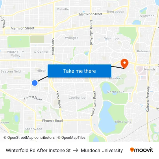 Winterfold Rd After Instone St to Murdoch University map