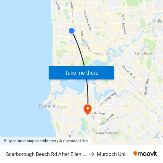 Scarborough Beach Rd After Ellen Stirling Bvd to Murdoch University map