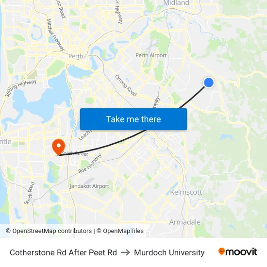Cotherstone Rd After Peet Rd to Murdoch University map