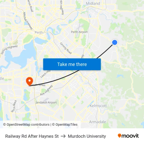 Railway Rd After Haynes St to Murdoch University map