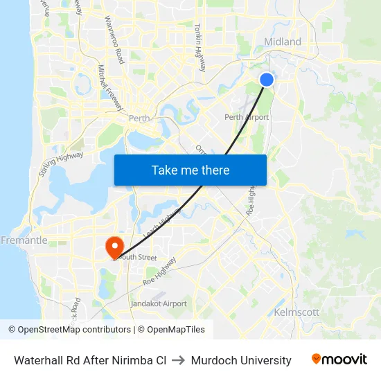 Waterhall Rd After Nirimba Cl to Murdoch University map