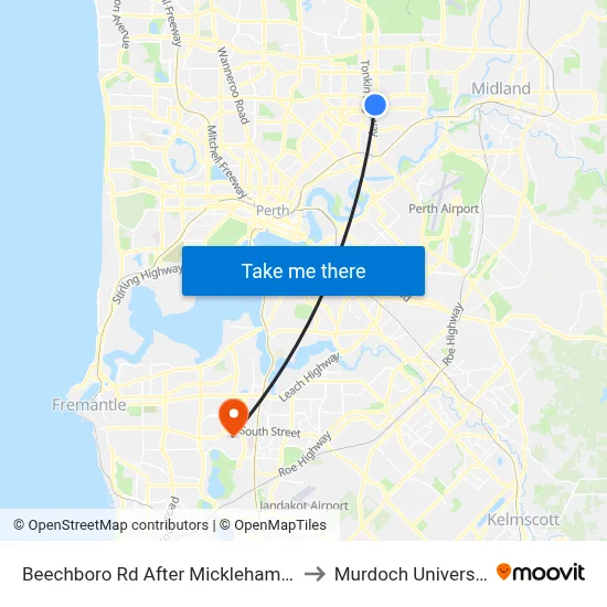 Beechboro Rd After Mickleham Rd to Murdoch University map