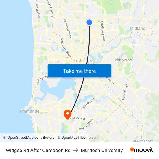 Widgee Rd After Camboon Rd to Murdoch University map