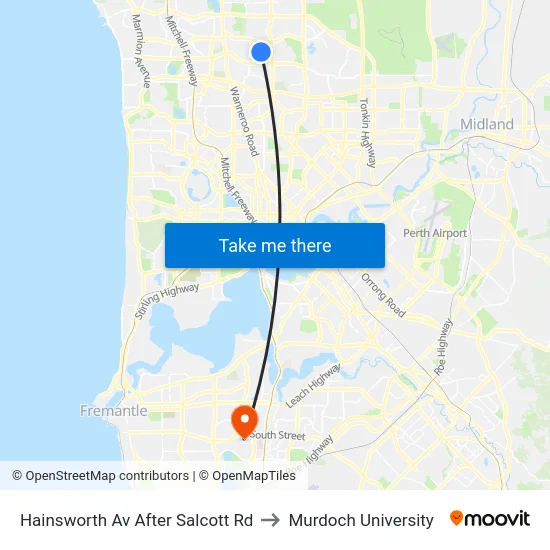 Hainsworth Av After Salcott Rd to Murdoch University map