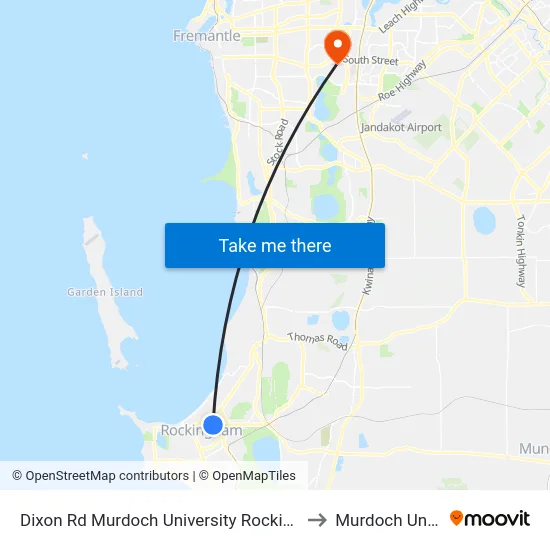 Dixon Rd Murdoch University Rockingham Campus to Murdoch University map