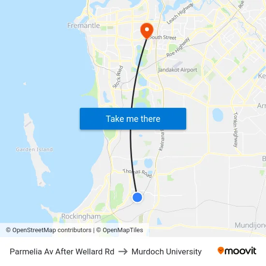 Parmelia Av After Wellard Rd to Murdoch University map