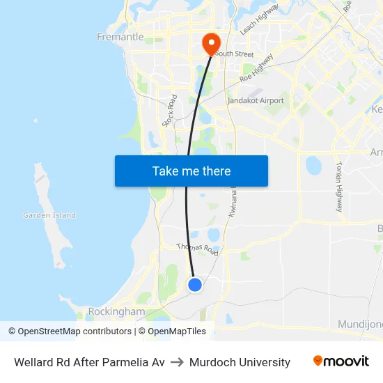 Wellard Rd After Parmelia Av to Murdoch University map