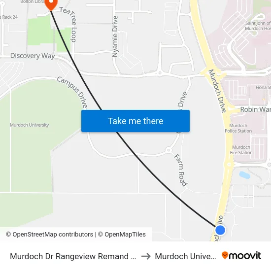 Murdoch Dr Rangeview Remand Centre to Murdoch University map