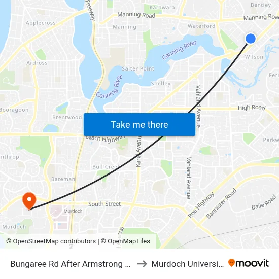 Bungaree Rd After Armstrong Rd to Murdoch University map