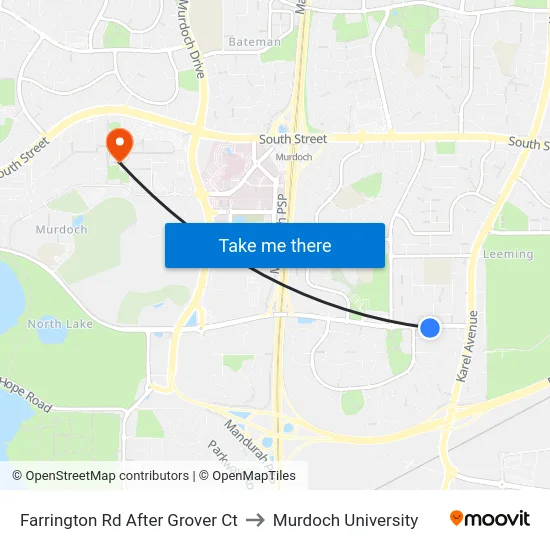Farrington Rd After Grover Ct to Murdoch University map