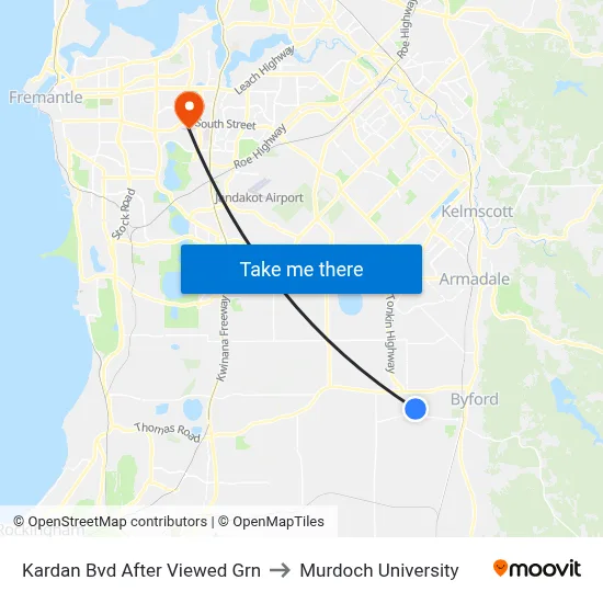Kardan Bvd After Viewed Grn to Murdoch University map