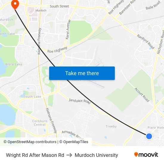 Wright Rd After Mason Rd to Murdoch University map