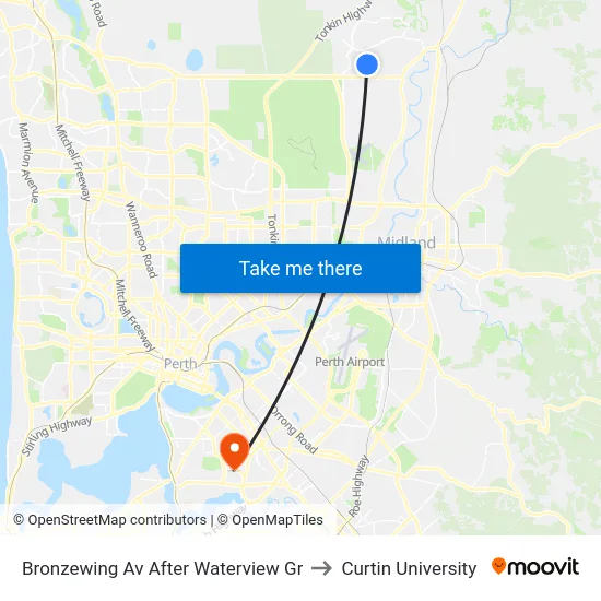 Bronzewing Av After Waterview Gr to Curtin University map