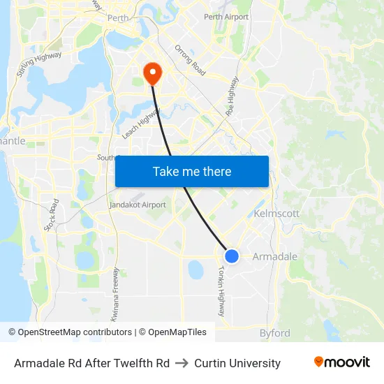 Armadale Rd After Twelfth Rd to Curtin University map