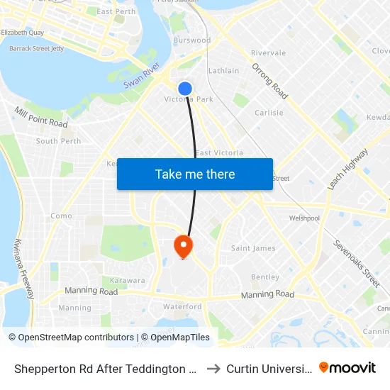 Shepperton Rd After Teddington Rd to Curtin University map