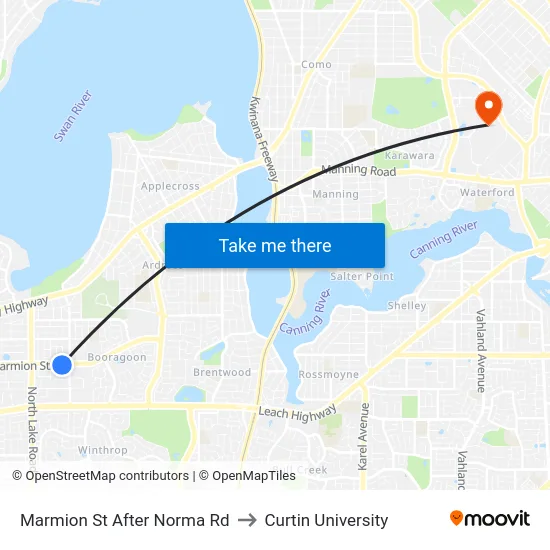 Marmion St After Norma Rd to Curtin University map