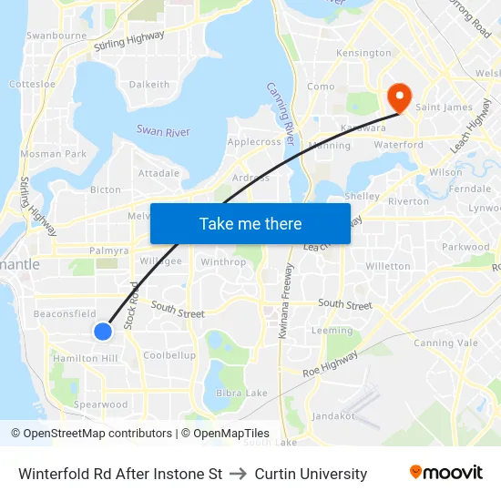 Winterfold Rd After Instone St to Curtin University map