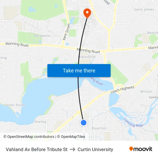 Vahland Av Before Tribute St to Curtin University map