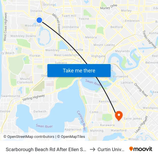 Scarborough Beach Rd After Ellen Stirling Bvd to Curtin University map