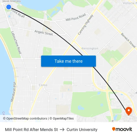 Mill Point Rd After Mends St to Curtin University map